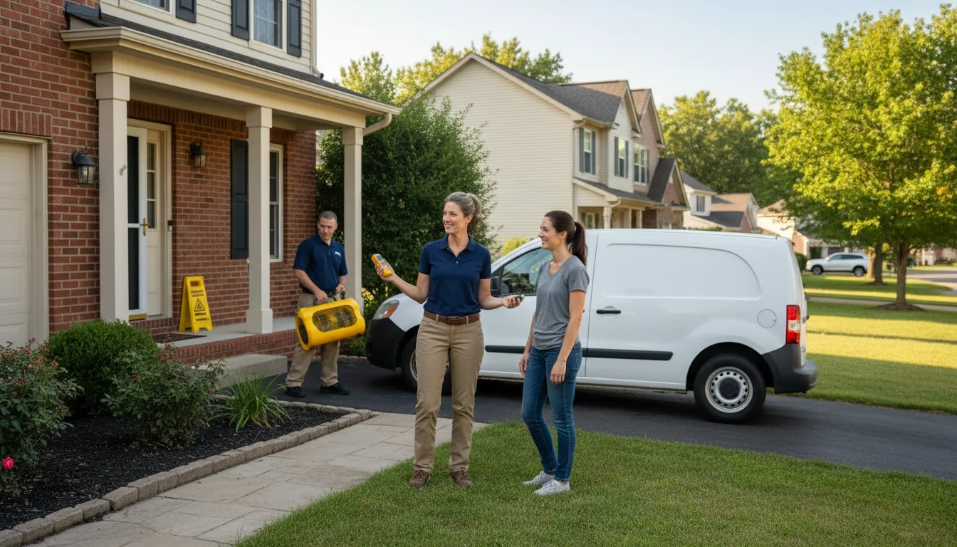 Residential water damage restoration in Grannis, AR